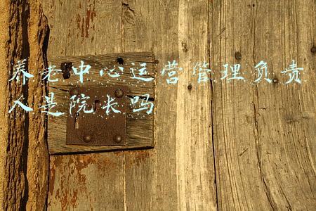 养老中心运营管理负责人是院长吗