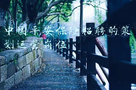 中国平安招聘岗位介绍(8家单位，招聘百人→)