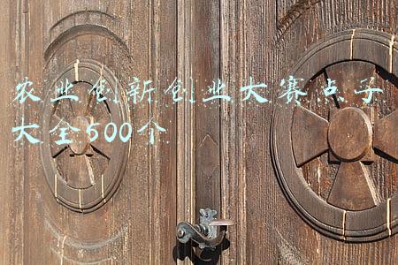 农业创新创业大赛点子大全500个