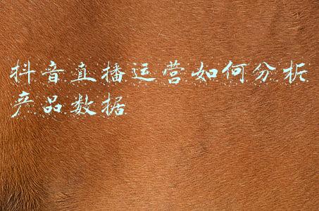 抖音直播运营如何分析产品数据