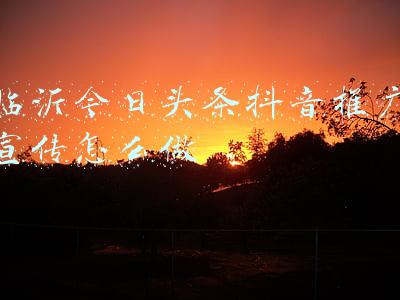 临沂今日头条抖音推广宣传怎么做
