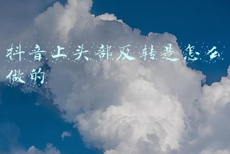 抖音上头部反转是怎么做的