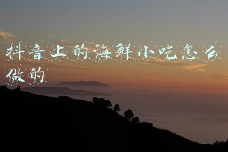 抖音上的海鲜小吃怎么做的