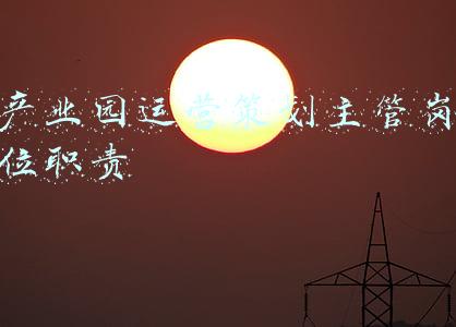 产业园运营策划主管岗位职责