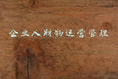 企业人财物运营管理