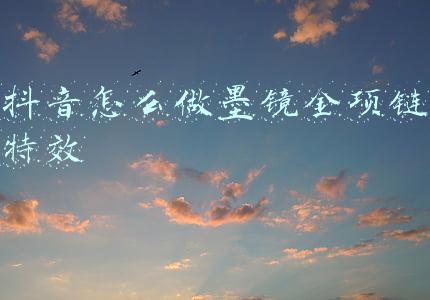 抖音怎么做墨镜金项链特效
