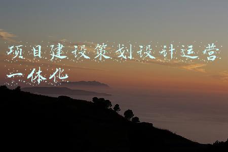 项目建设策划设计运营一体化