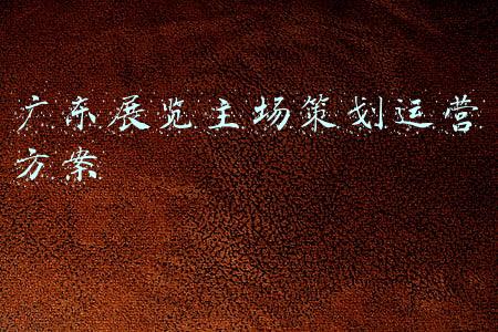 广东展览主场策划运营方案