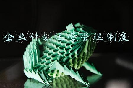 企业计划运营管理制度