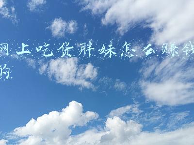网上吃货胖妹怎么赚钱的