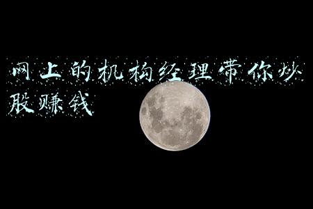 网上的机构经理带你炒股赚钱