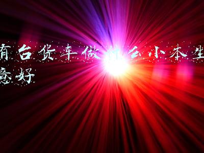 有台货车做什么小本生意好