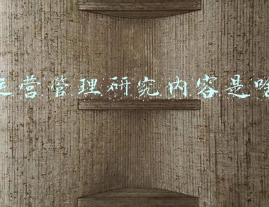 运营管理概述(运营管理的坎坷故事（之十四）)