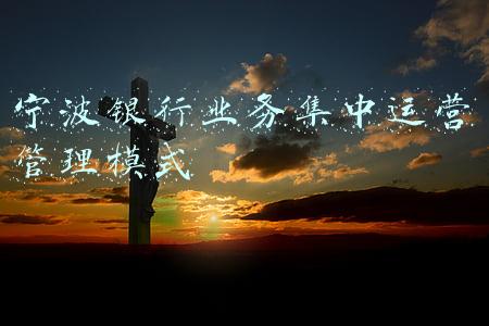 宁波银行业务集中运营管理模式