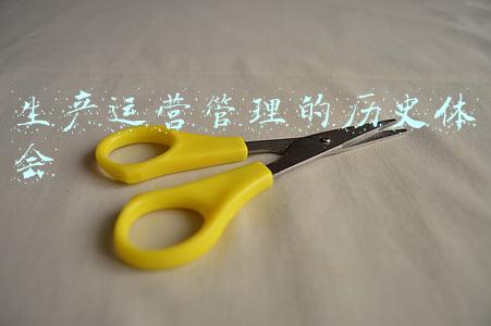 生产运营管理的历史体会