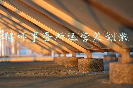 律师事务所运营策划案
