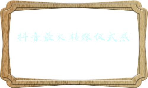 抖音最火转账仪式感