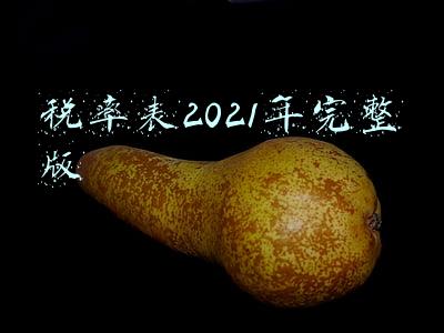 税率表2021年完整版