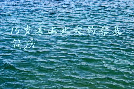 15岁北大肄业李晨个人简介(随便聊聊吧)