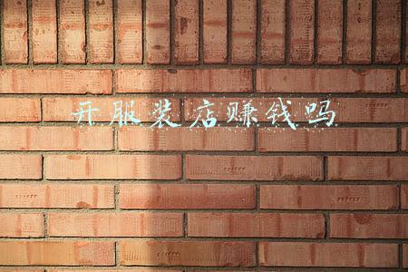 开服装店赚钱吗
