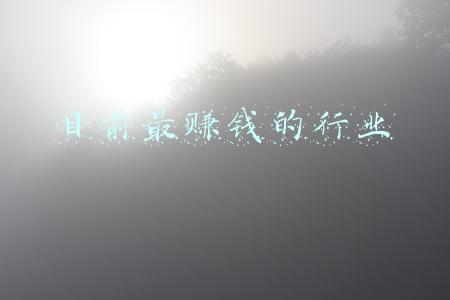 目前最赚钱的行业排名(比较赚钱的行业)