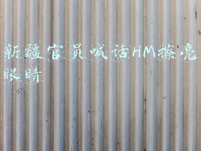 新疆官员喊话HM擦亮眼睛