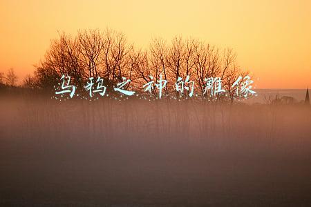 乌鸦之神的雕像