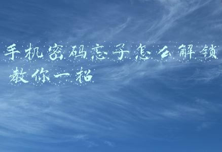 手机密码忘了怎么解锁教你一招不丢失数据(解决忘记手机锁屏密码的几种方法)