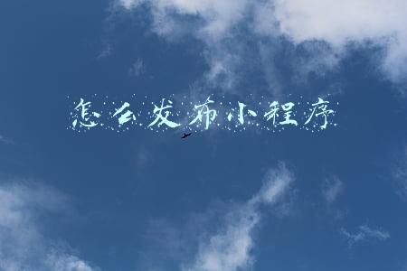 怎么发布小程序