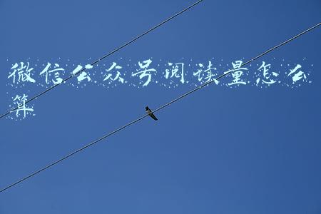 微信公众号阅读量怎么算