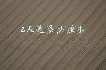2尺是多少厘米