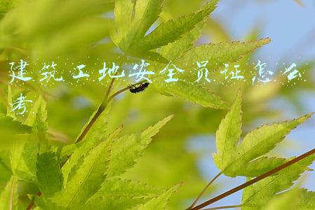 建筑工地安全员证怎么考