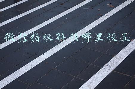 微信指纹解锁哪里设置