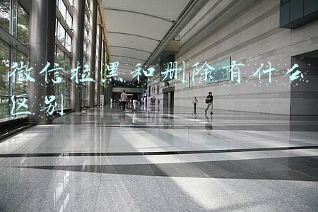 微信拉黑和删除有什么区别