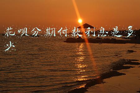 花呗分期付款利息是多少
