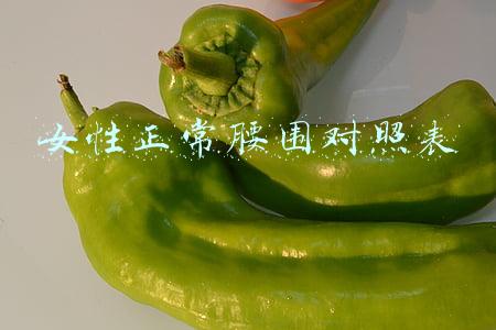 女性正常腰围对照表