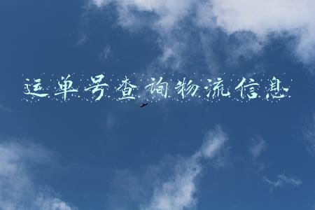 运单号查询物流信息