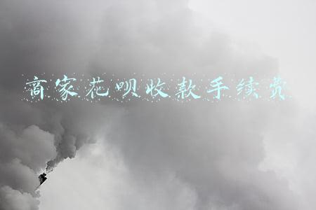 商家花呗收款手续费