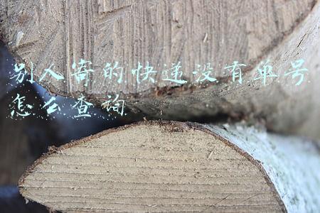 别人寄的快递没有单号怎么查询