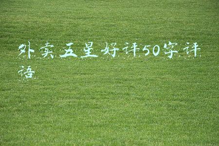 外卖五星好评50字评语