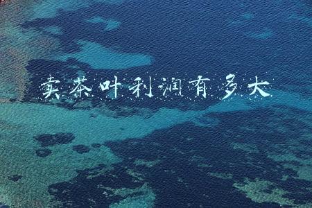 卖茶叶利润有多大