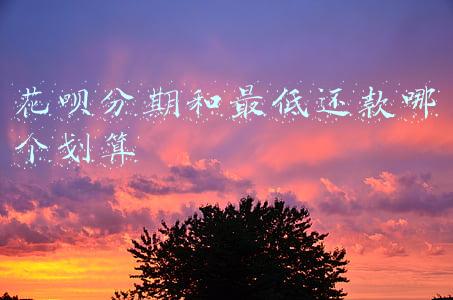 花呗分期和最低还款哪个划算