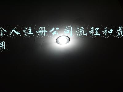 个人注册公司流程和费用