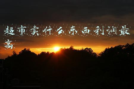 超市卖什么东西利润最高