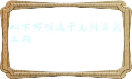 下列支付方式属于第三方支付的是(什么是第四方支付)