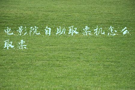 电影院自助取票机怎么取票