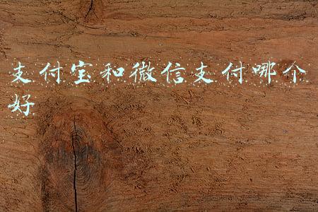 支付宝和微信支付哪个好