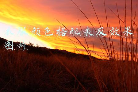衣服颜色搭配表及效果图片