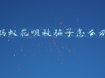 蚂蚁花呗被骗了怎么办