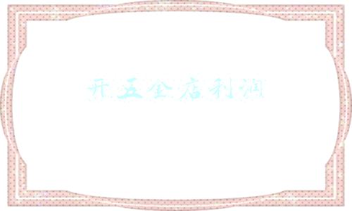 开五金店利润